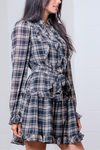 Ruffle Plaid Mini Dress