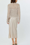 Pointelle Sweater & Satin Dress