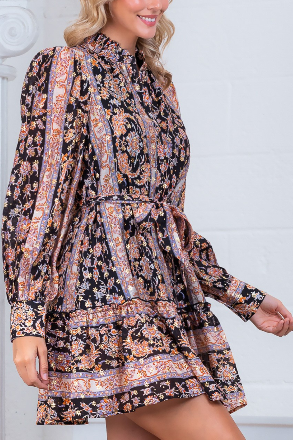 Ruffle Flare Mini Dress