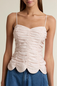 Ruched Scallop Top