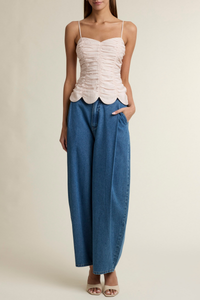 Ruched Scallop Top