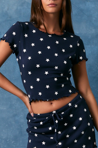 Lettuce Hem Star Graphic Top