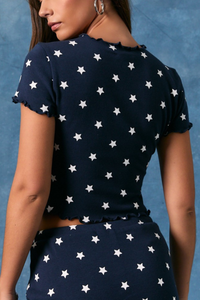Lettuce Hem Star Graphic Top