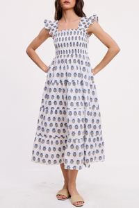 Smocked Midi Dress