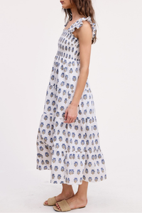 Smocked Midi Dress