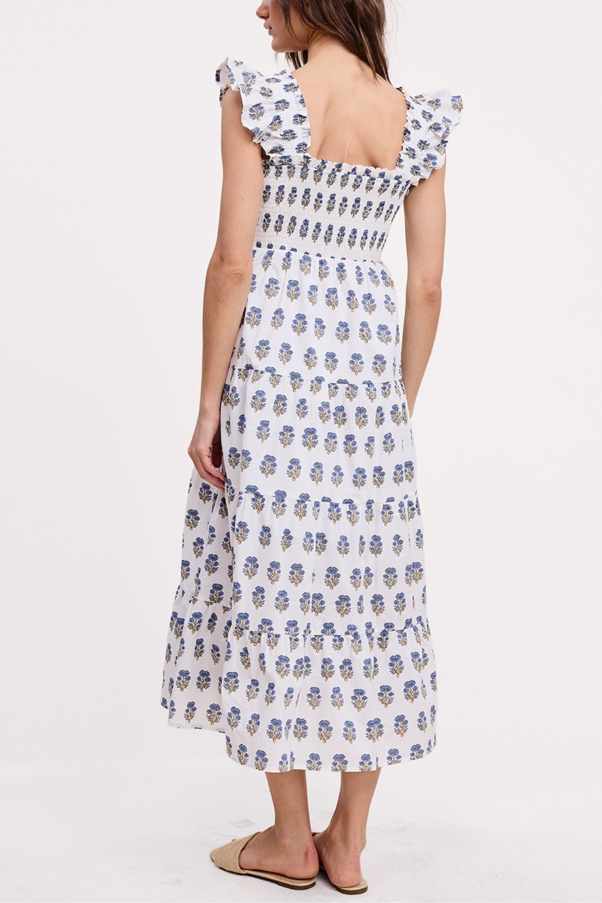 Smocked Midi Dress