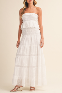 Strapless Tiered Maxi Dress