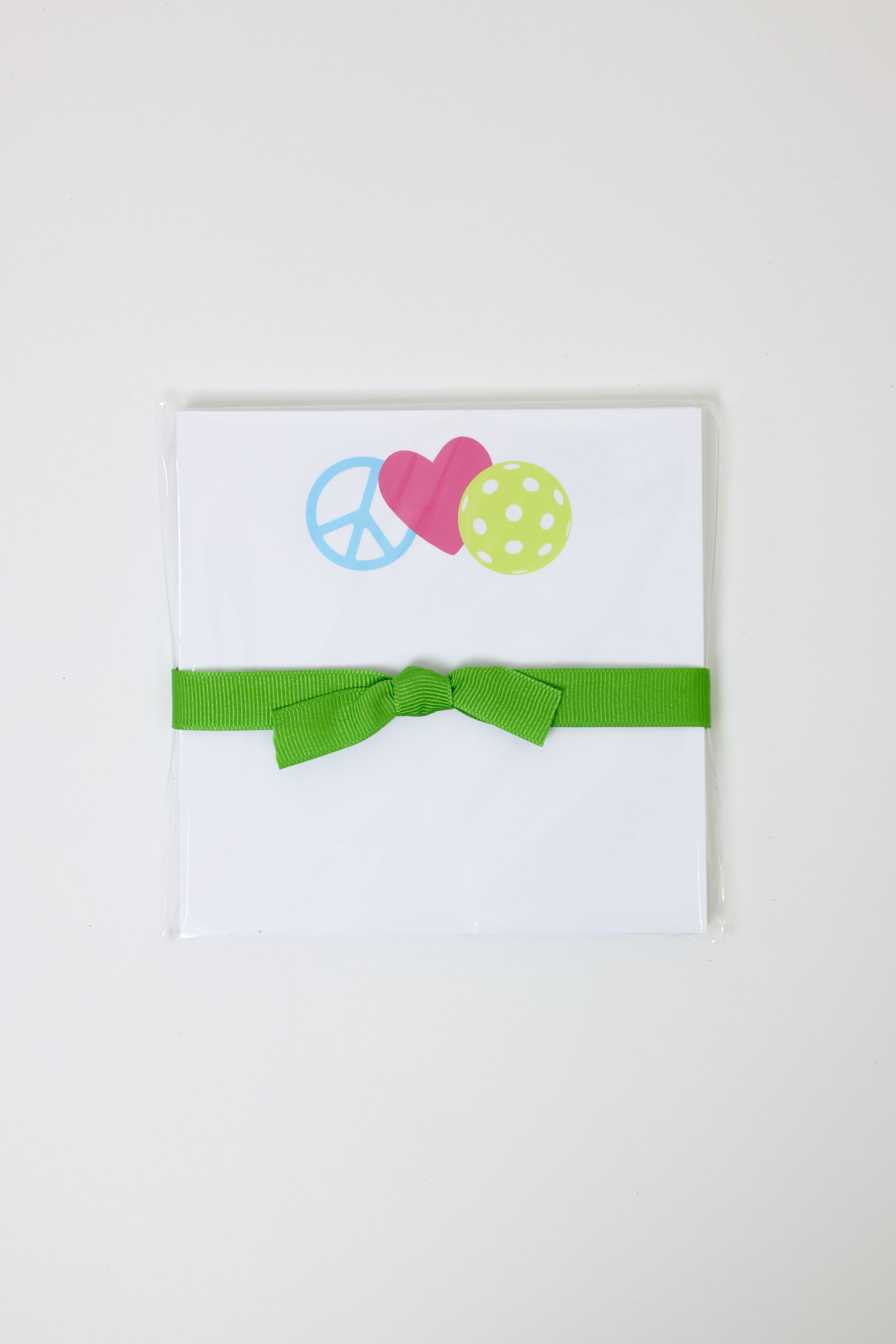 "Peace, Heart, Pickleball" Doodle Notepad by Alixandra Blue