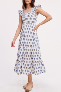 Smocked Midi Dress