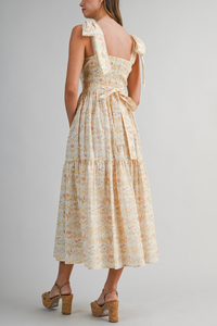 Tie Shoulder Midi Dress