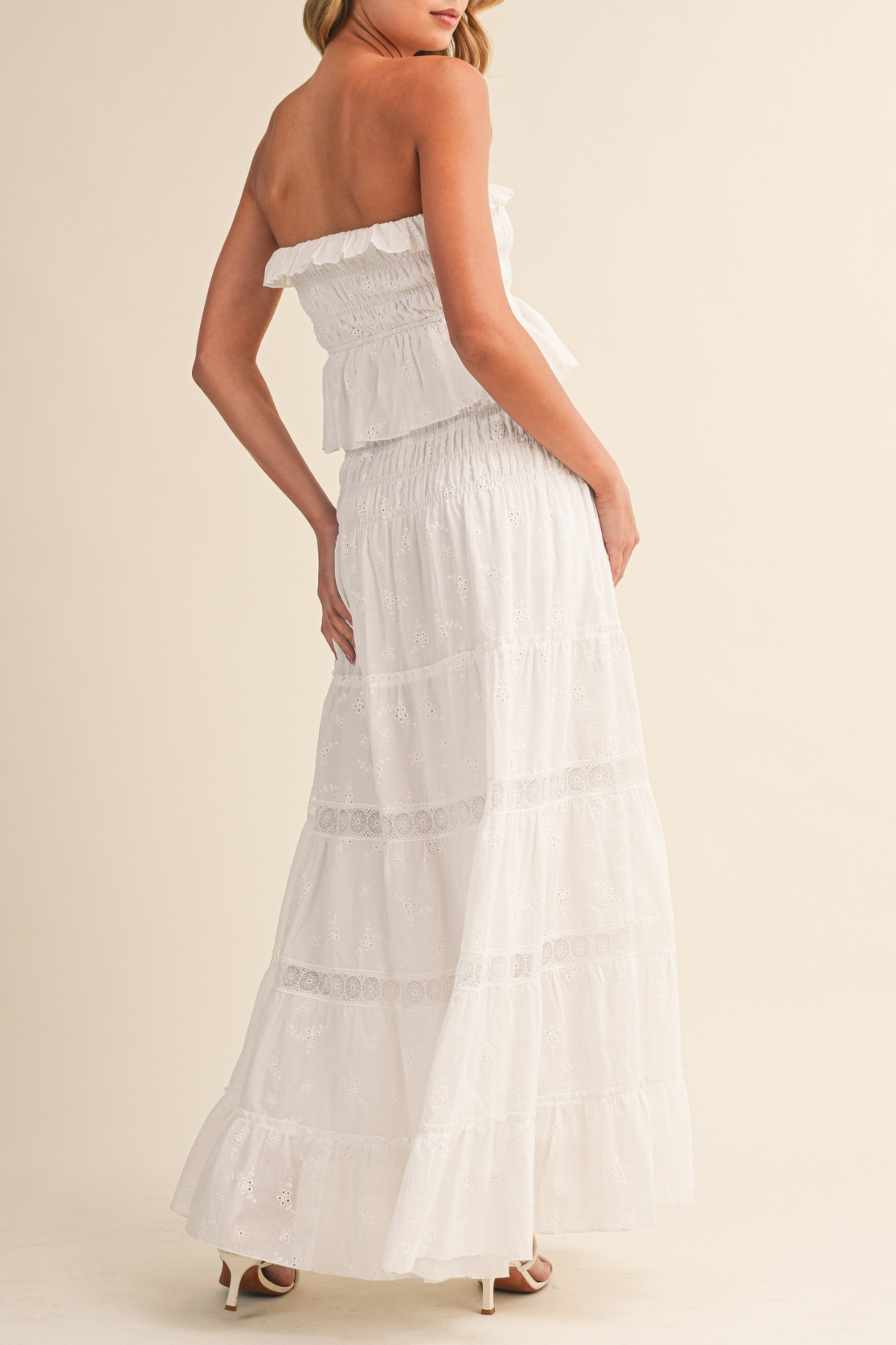 Strapless Tiered Maxi Dress
