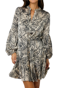 Long Sleeve Button Down Mini Dress