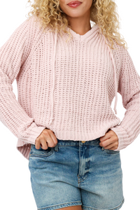Back Slit Hoodie Sweater