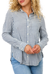 Stripe Button Up Top