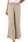 Milio Milano Smocked Linen Palazzo Pant