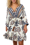 3/4 Dolman Sleeve Mini Dress