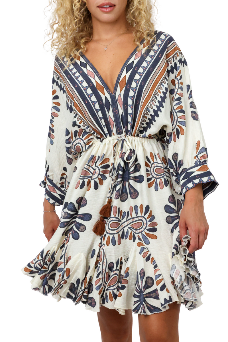 3/4 Dolman Sleeve Mini Dress