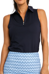 Golftini Sleeveless Zip Tech Polo