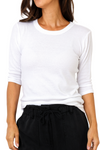 Michael Stars Dora Shine 3/4 Sleeve Tee