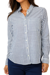 Stripe Button Up Top