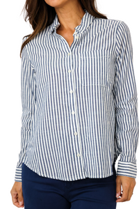 Stripe Button Up Top