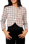 Central Park West Big Button Collarless Jacket