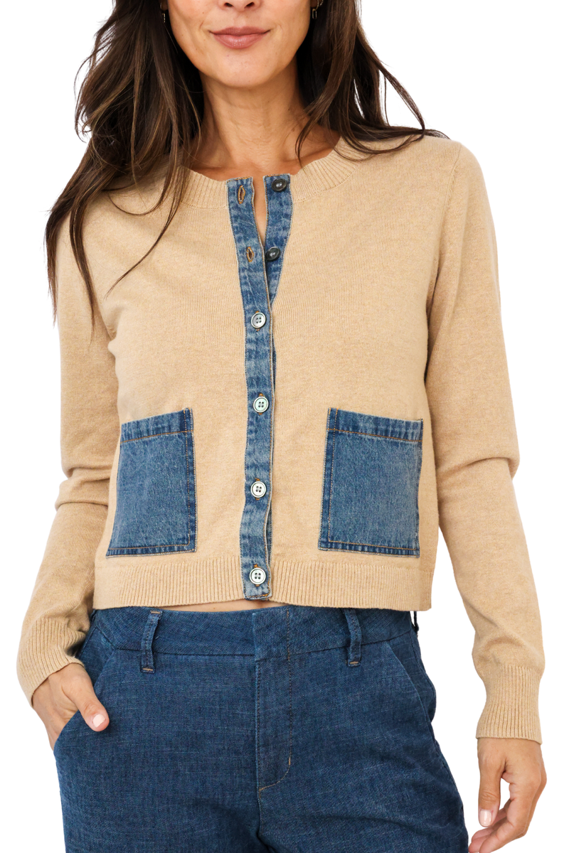 J.Society Denim Pocket Cardigan