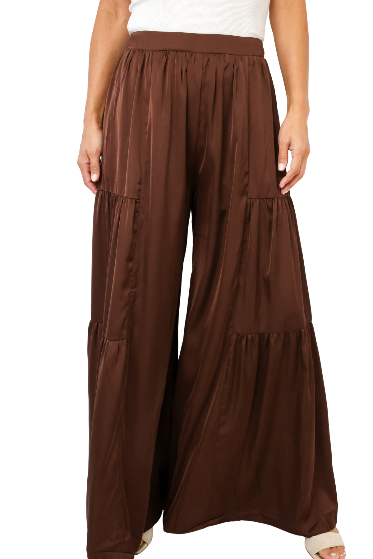 Wide Leg Ruffle Pant