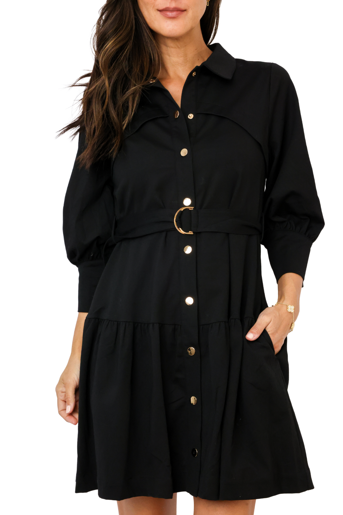 THML Mid Sleeve Button Up Dress