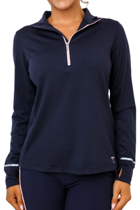 Golftini Long Sleeve Fabulous Mock Pullover