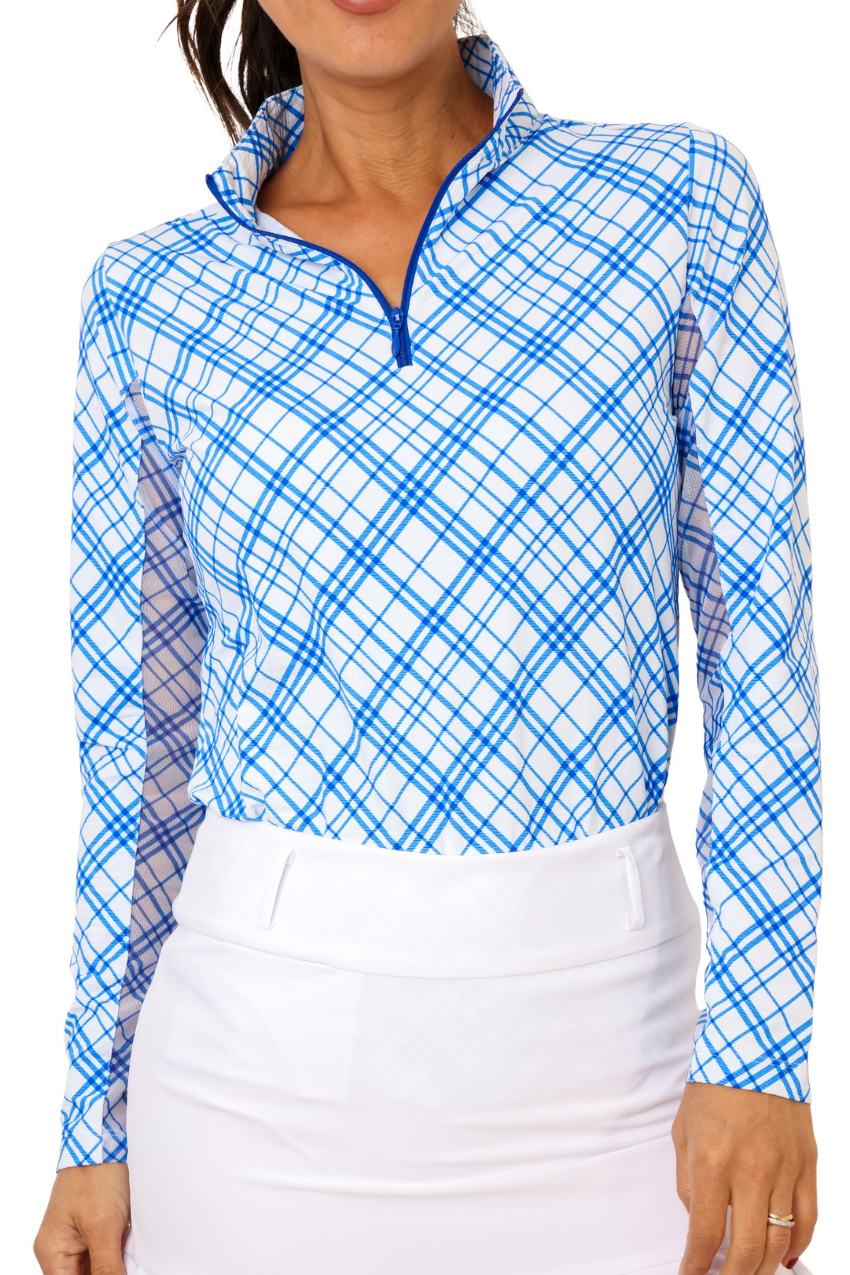 IBKUL Tony Print Long Sleeve Mock Neck Top