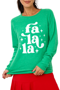 Fa La La Lightweight Brushed Fleece Pullover Sweater