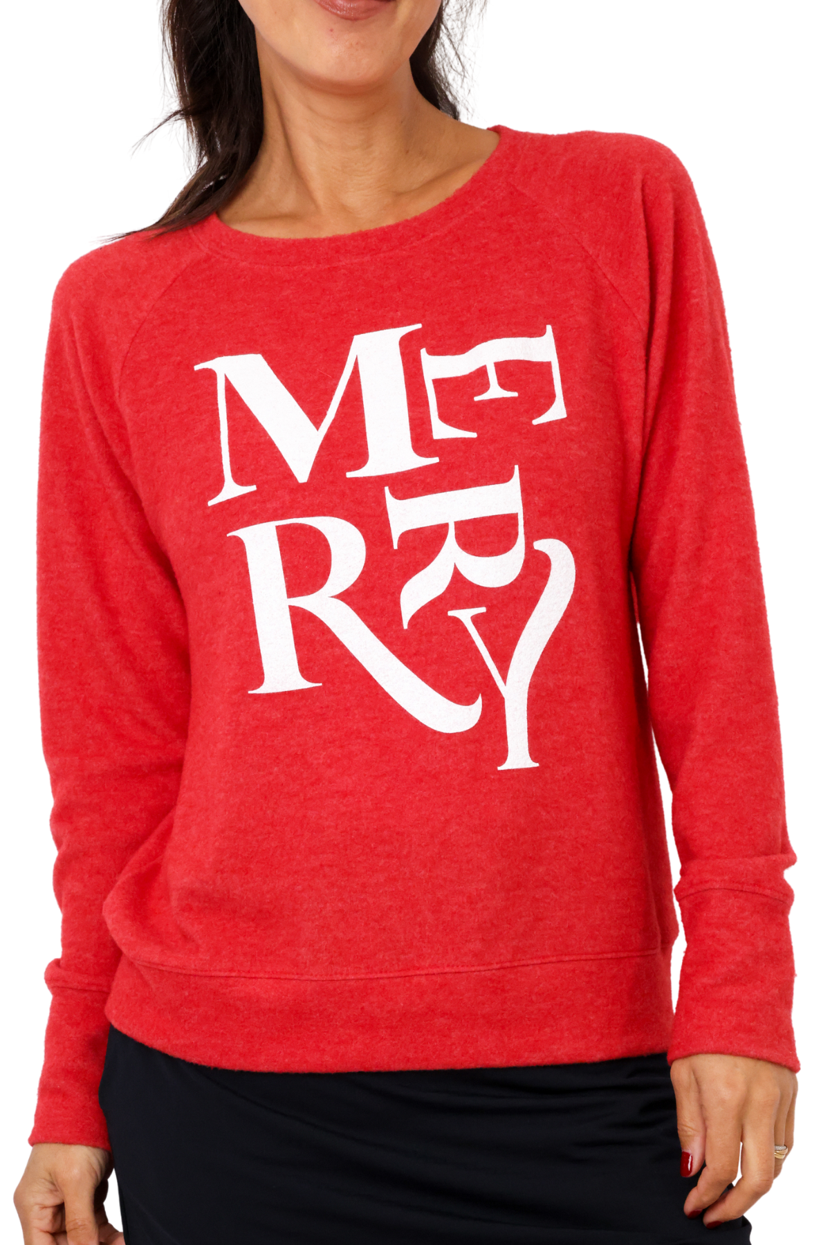 Merry Lightweight Brushed Fleece Pullover Sweater