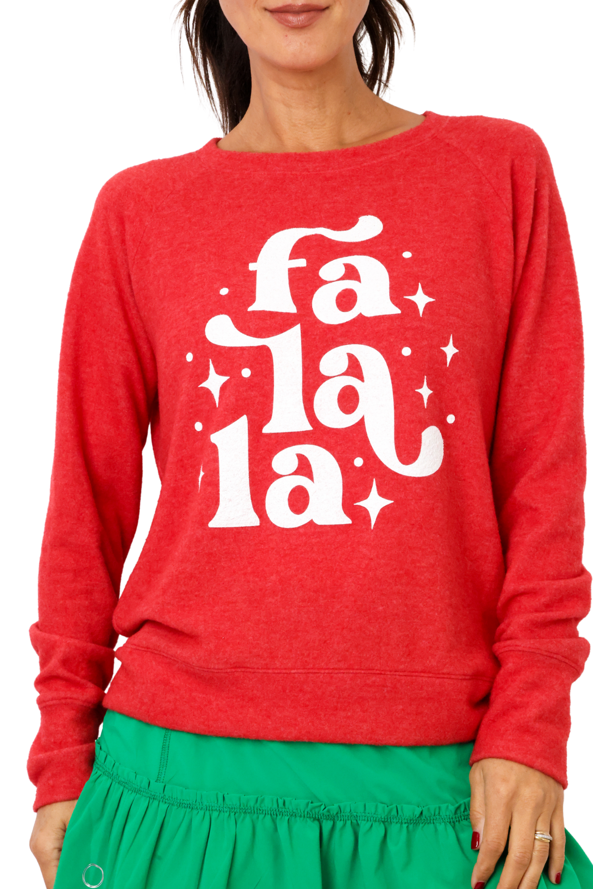Fa La La Lightweight Brushed Fleece Pullover Sweater