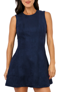 Sleeveless Suede Dress