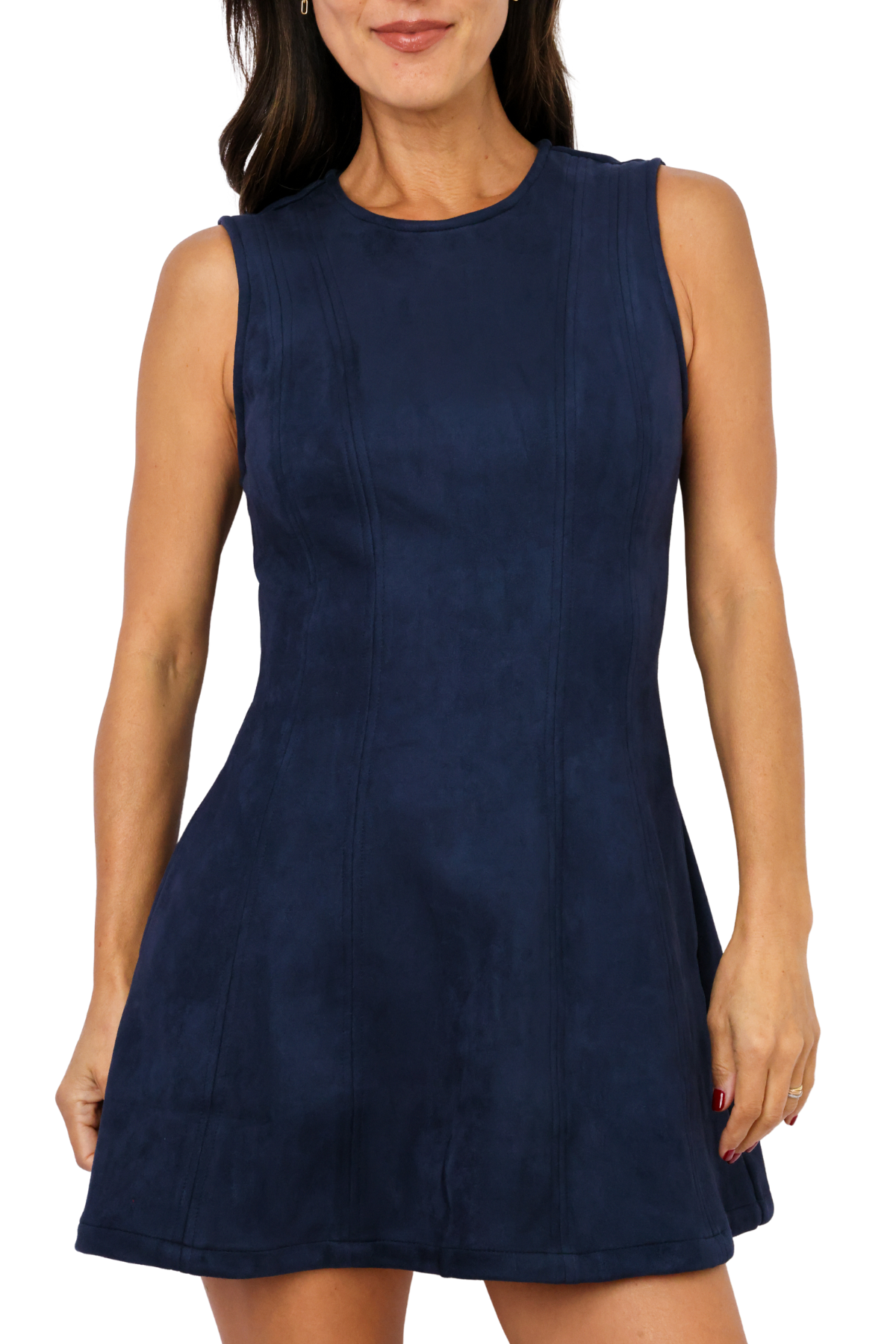 Sleeveless Suede Dress