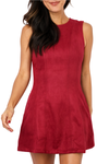 Sleeveless Suede Dress