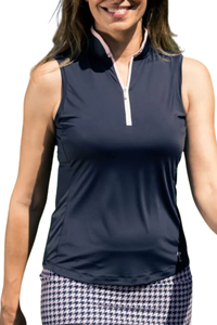Golftini Sleeveless Cool Girl Mock Polo