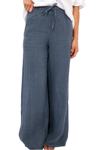 Venti6 Linen Wide Leg Pants