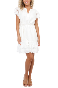 Crinkle Textured Lace Mini Dress