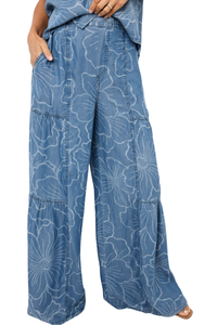 Tiered Wide Leg Pant