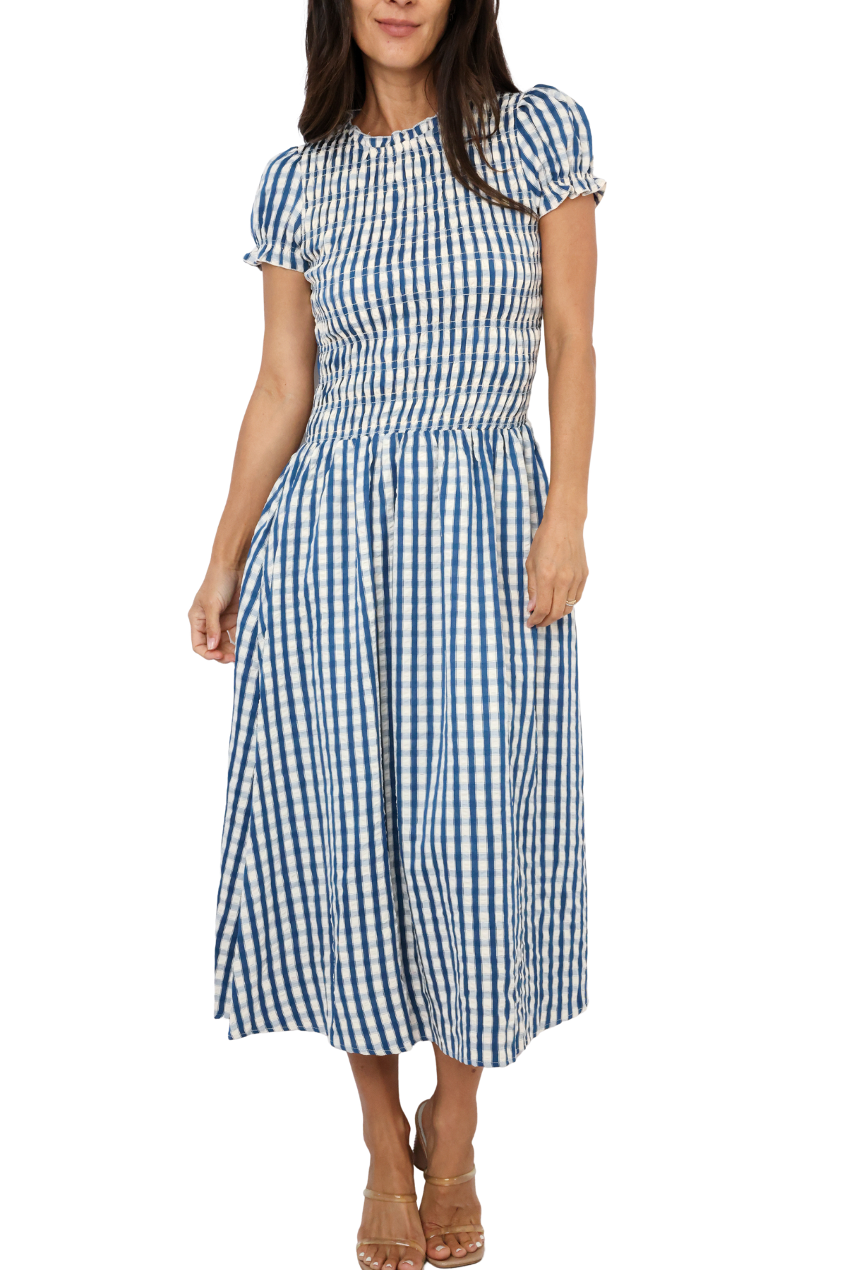 Gingham Midi Dress