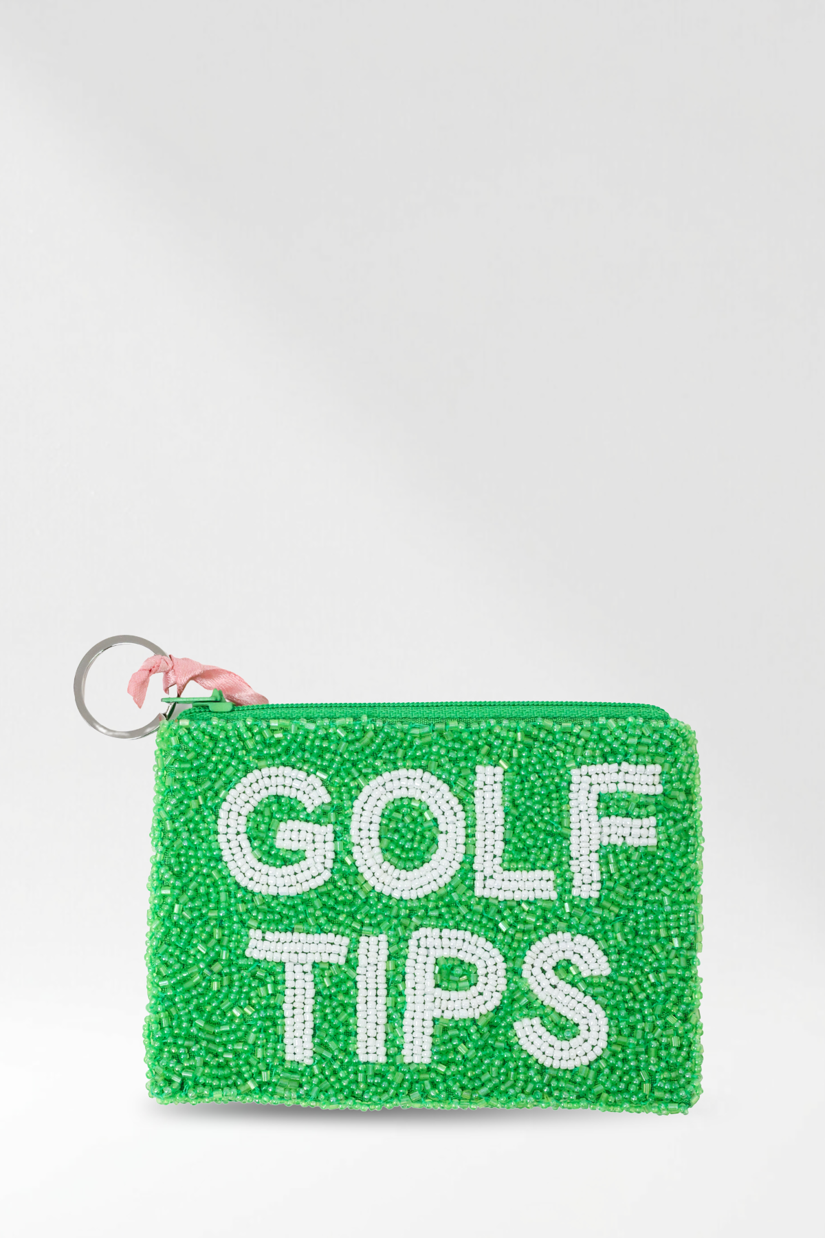 Golf Tips Beaded Coin Purse