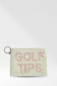 Golf Tips Beaded Coin Purse