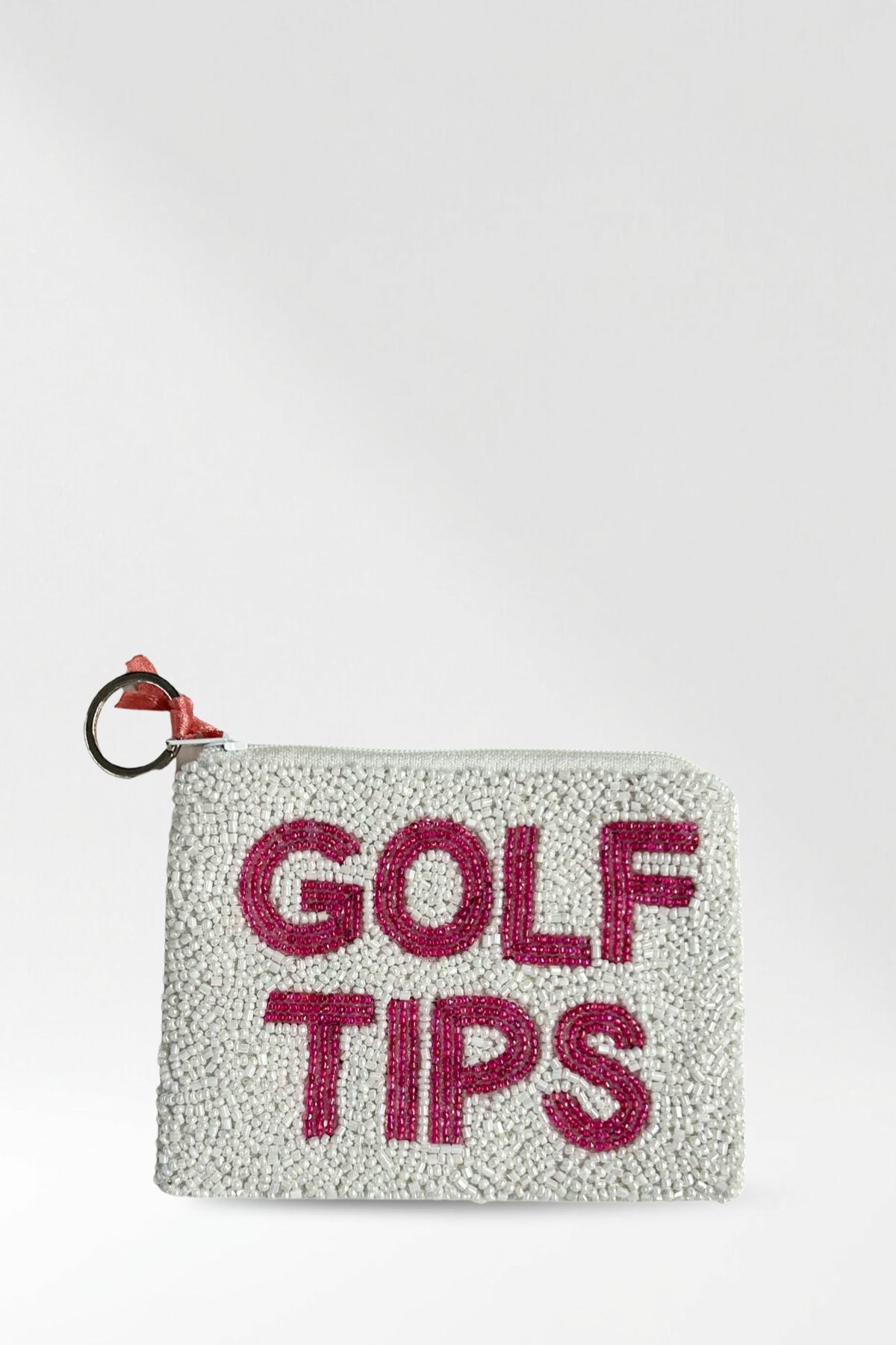Golf Tips Beaded Coin Purse
