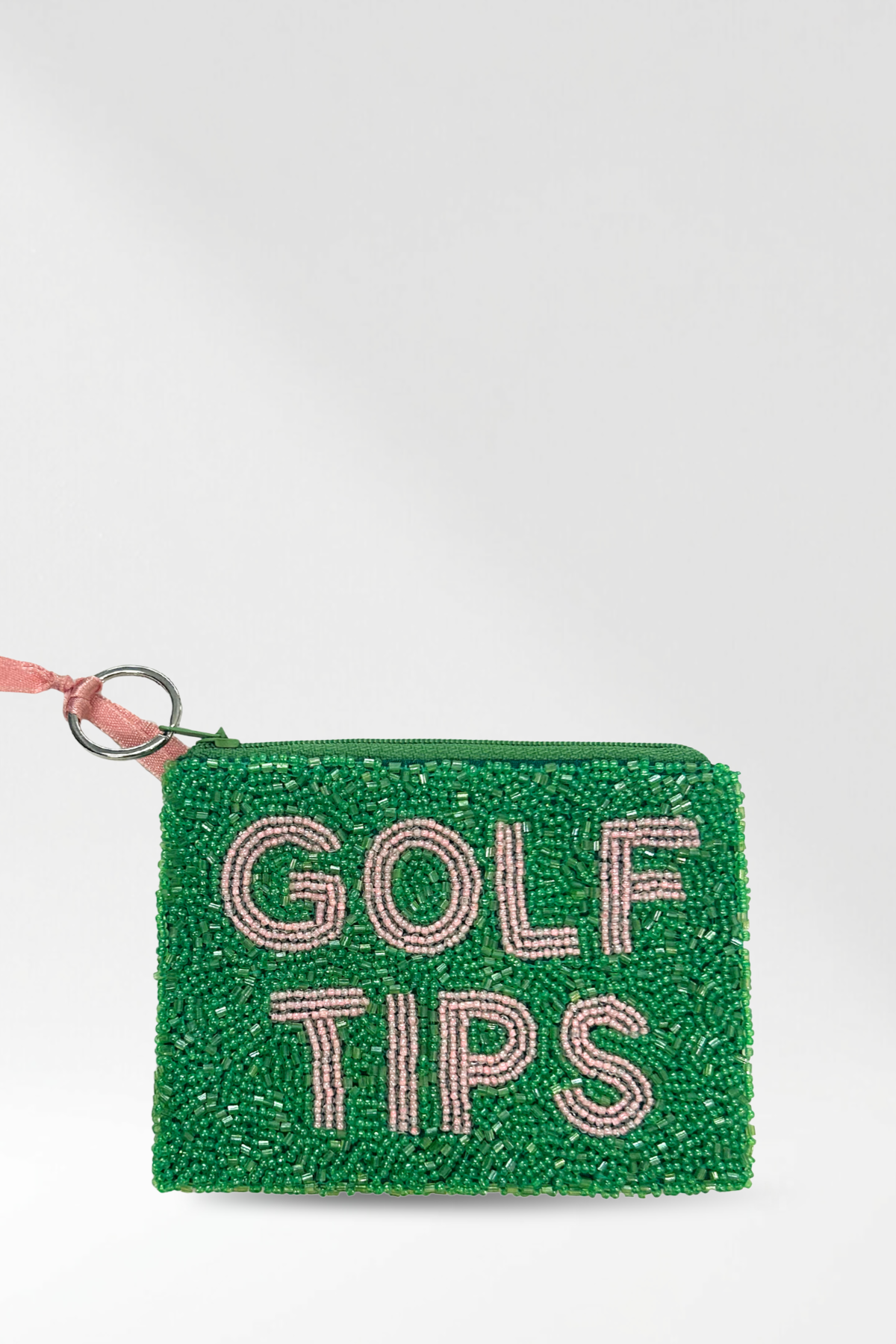 Golf Tips Beaded Coin Purse
