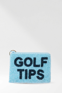 Golf Tips Beaded Coin Purse