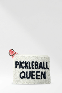 Pickleball Queen Beaded Coin Purse