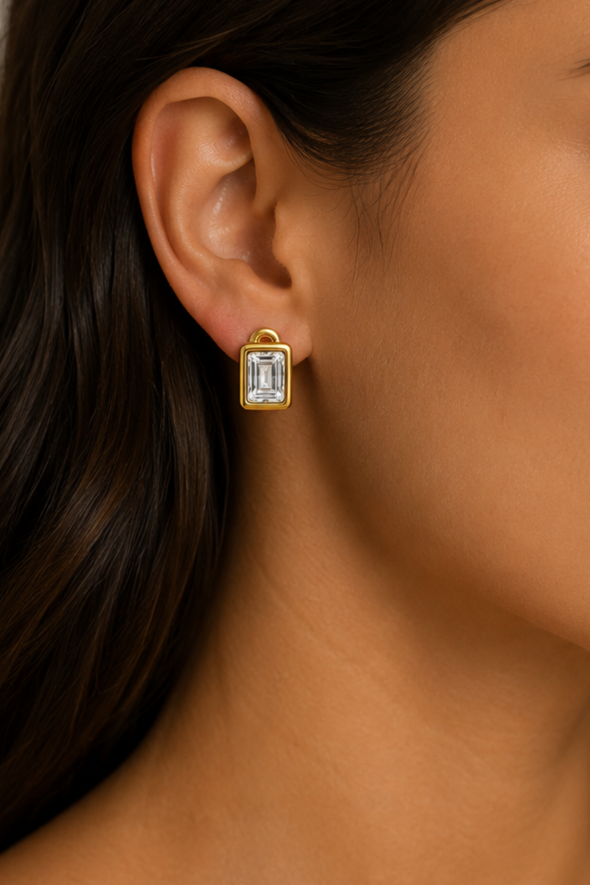 Laurel Bezel Studs