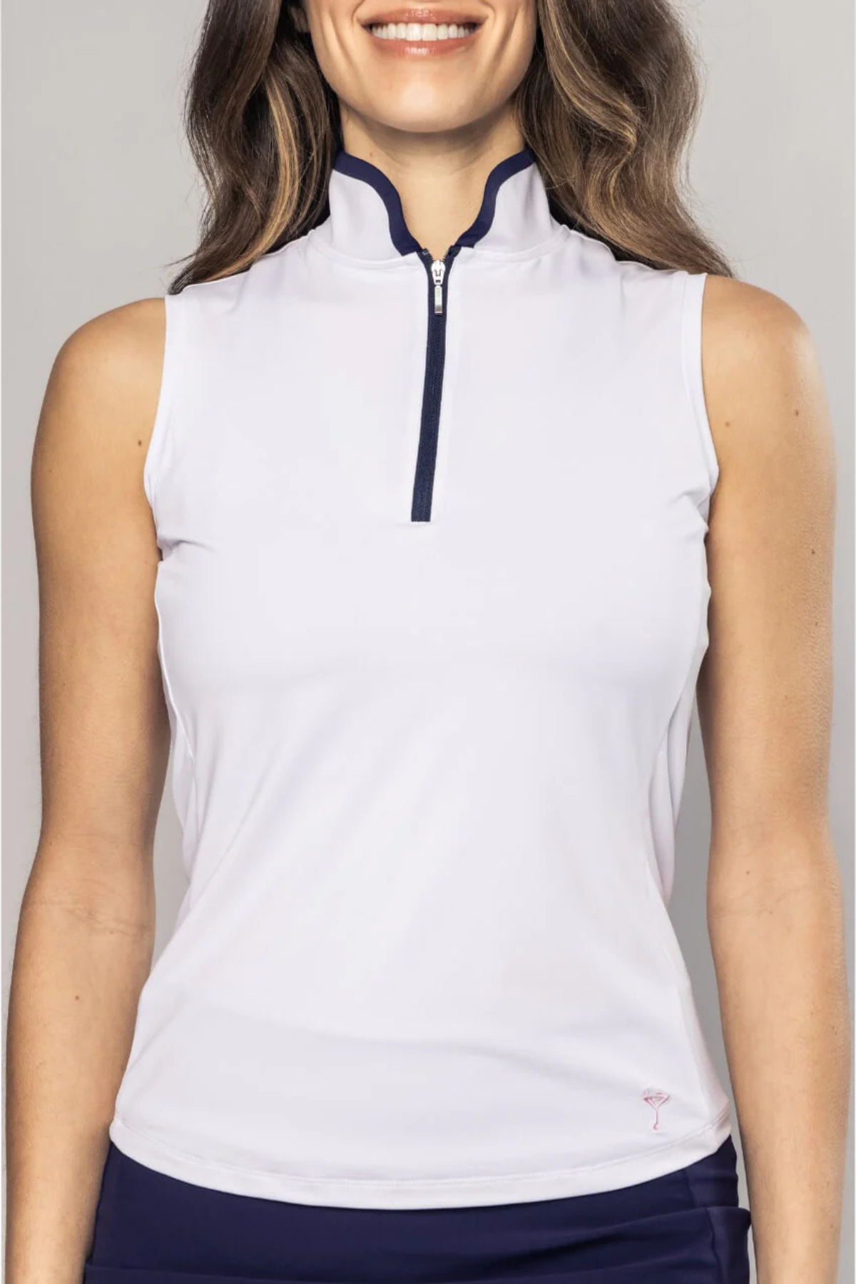 Golftini Sleeveless Cool Girl Mock Polo